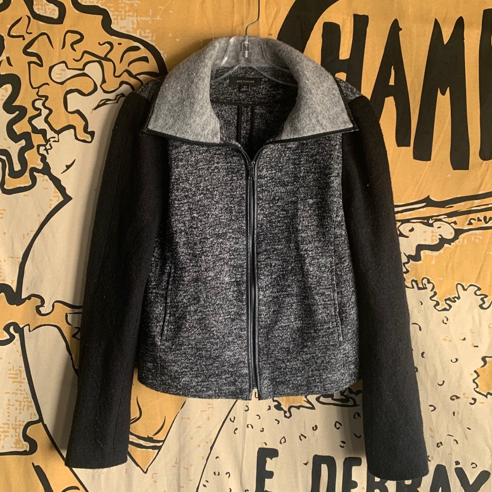 Ann Taylor Wool Biker Jacket